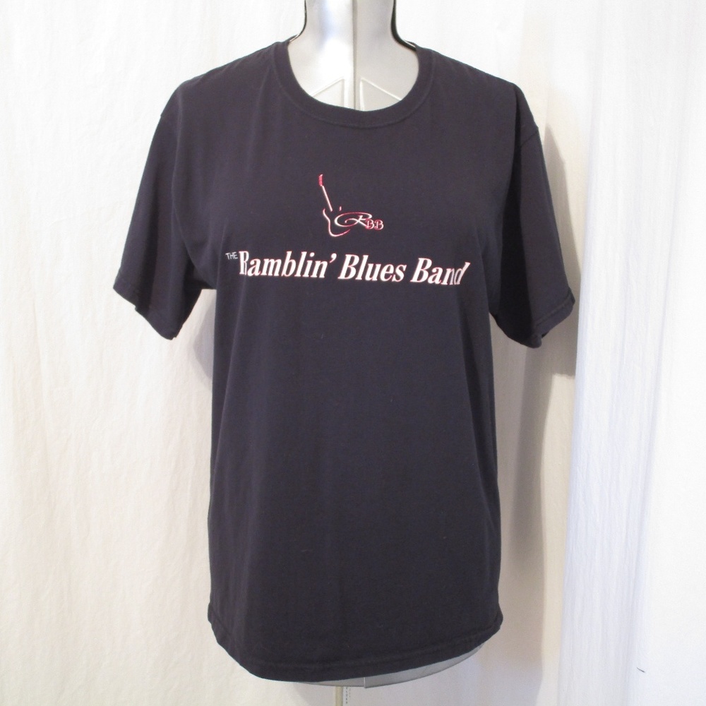 "THE RAMBLIN’ BLUES BAND" Graphic Tee Shirt L